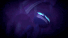 a close up of a cartoon character with glowing eyes and teeth