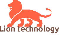 a logo for lion technology with a lion and the word technology