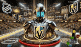 a vegas golden knights advertisement with a robot