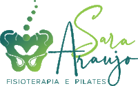 a logo for sara araujo with a green pelvis