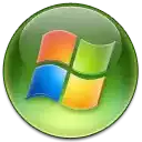 a green circle with a windows logo inside of it