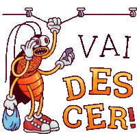 a cartoon cockroach talking on a cell phone with the words vai des cer written below it