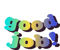 a sticker that says good job on it