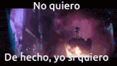 a picture of shadow the hedgehog with the words no quiero de hecho yo si quiero on it