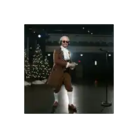 a man in a suit is throwing money in the air with the letter g in the background