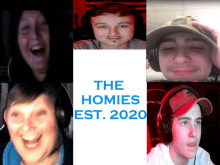 a collage of people with the words the homies est. 2020 on the bottom