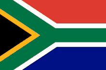 the flag of south africa has a yellow triangle in the center