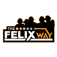 a logo for the felix way shows a group of people in hard hats