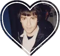 a picture of a man in a heart shape