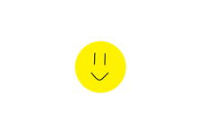 a yellow smiley face with black lines on it