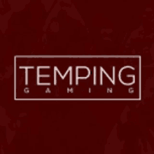 a logo for temping gaming on a red background