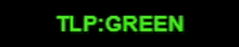 a black background with green letters that say tlp green