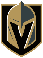 a logo for the golden knights shows a spartan helmet on a black background