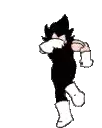 a cartoon character is jumping in the air while wearing gloves .