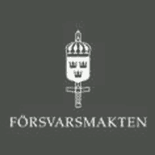 a logo for the swedish government with a crown on top of a cross .