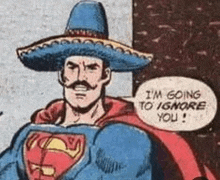 a cartoon of a man wearing a sombrero and a cape .