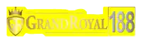 a yellow sign that says grand royal 188 with a crown