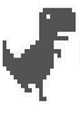 a pixel art of a dinosaur on a white background