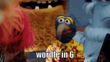 a stuffed animal with the words wordle in 6 written on it