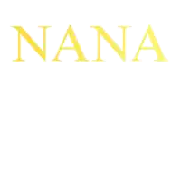 a white background with the word nana in yellow