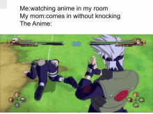 a meme about watching anime in my room