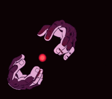 a pixelated image of a person with the words imaginary technique purple
