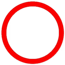 a red circle on a white background is empty