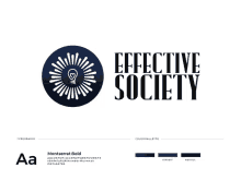 a logo for the effective society shows a light bulb in a circle