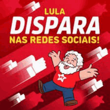 a lula dispara nas redes sociais poster with a cartoon man