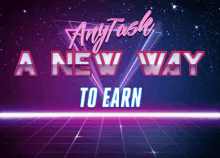 a poster that says amy task a new way to earn on it