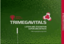 a green box of trimegavitals contains lutein and zeaxanthin