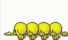 a bunch of yellow balls with thumbs up signs on them