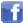 a blue facebook icon with a white f in the middle on a white background .