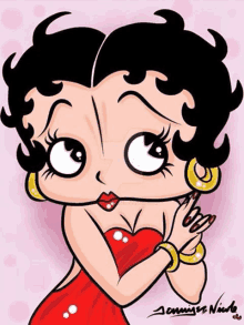 a drawing of betty boop with the name jennifer written on the bottom