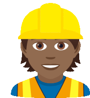 a construction worker wearing a yellow hard hat and safety vest