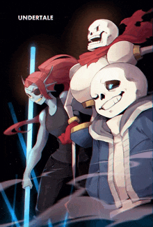 a poster for undertale shows a group of characters