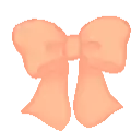 a pixel art drawing of a pink bow on a white background .