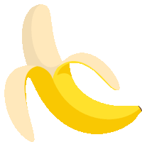 a cartoon illustration of a banana that has been peeled