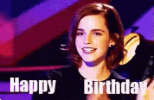 a pixelated image of a woman with the words happy birthday above her