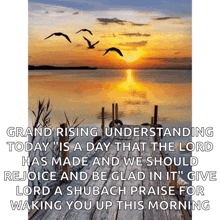 grand rising understanding today is a day that the lord has made and we should rejoice and be glad in it give lord a shubach praise