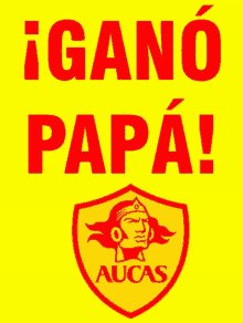 a yellow sign that says ' gano papa ' in red letters