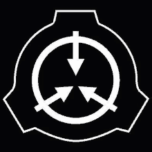 the scp logo is a white circle with three arrows pointing in different directions .