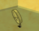 a cartoon character with arms and legs is standing in a room