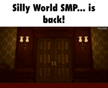 silly world smp is back with a picture of a man in a suit