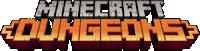 a logo for minecraft dungeons is shown