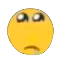 a yellow smiley face with tears coming out of its eyes on a white background