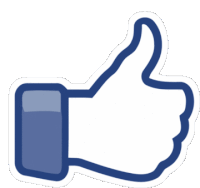 a sticker of a facebook thumbs up sign