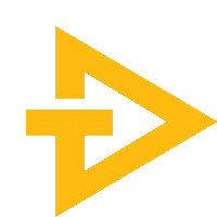 a yellow triangle with an arrow pointing right