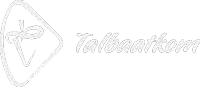 a logo for a company called talbaatkom with a triangle and scissors