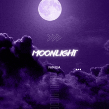 a purple background with the word moonlight on it